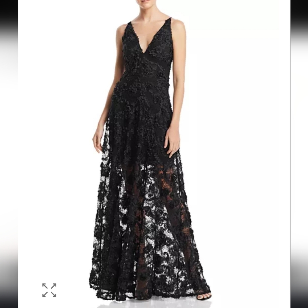 AVERY G FLORAL APPLIQUE GOWN 4 NEW! - Picture 15 of 15